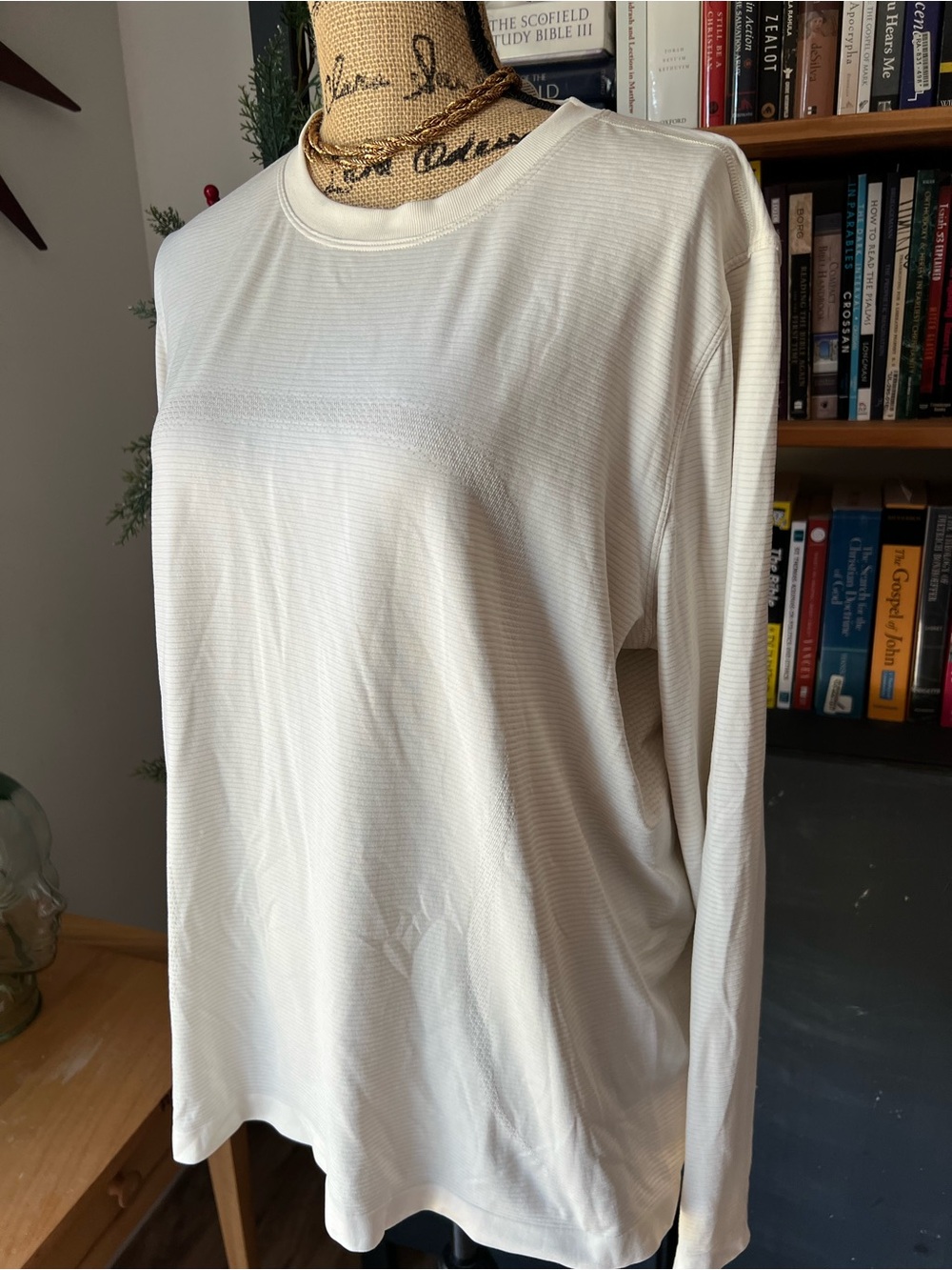lululemon athletica Light Cream Ribbed Long Sleeve Tee NWOT